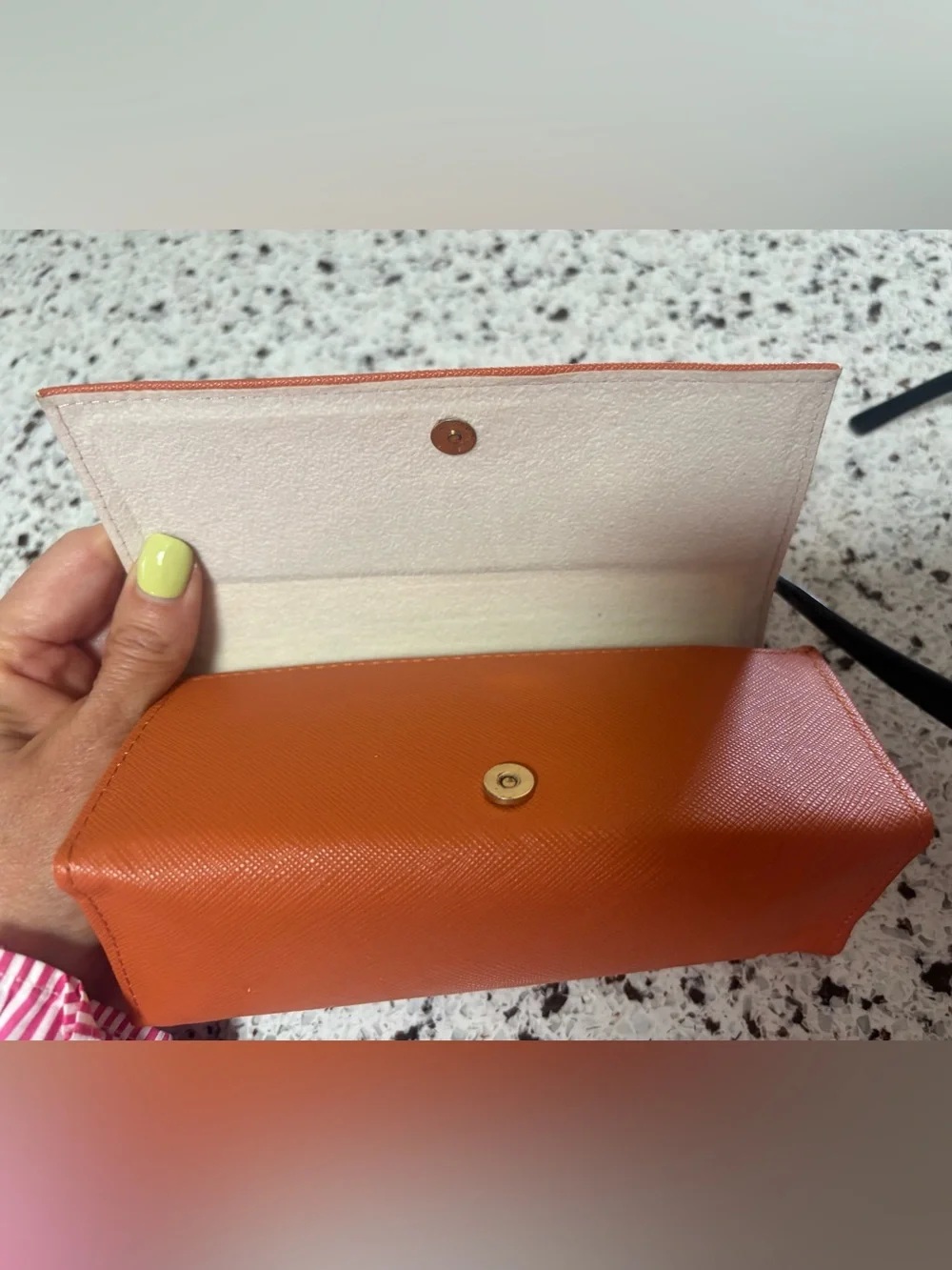 Tory Burch Black Sunglasses with Orange Logo Case